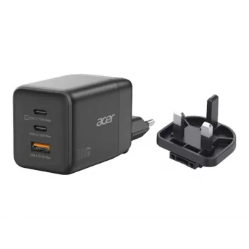 Acer maitinimo blokas – PPS ir GaN technologija – 100 W – PD 3.0 – 3 išvesties prievadai (USB, 2 x USB-C)