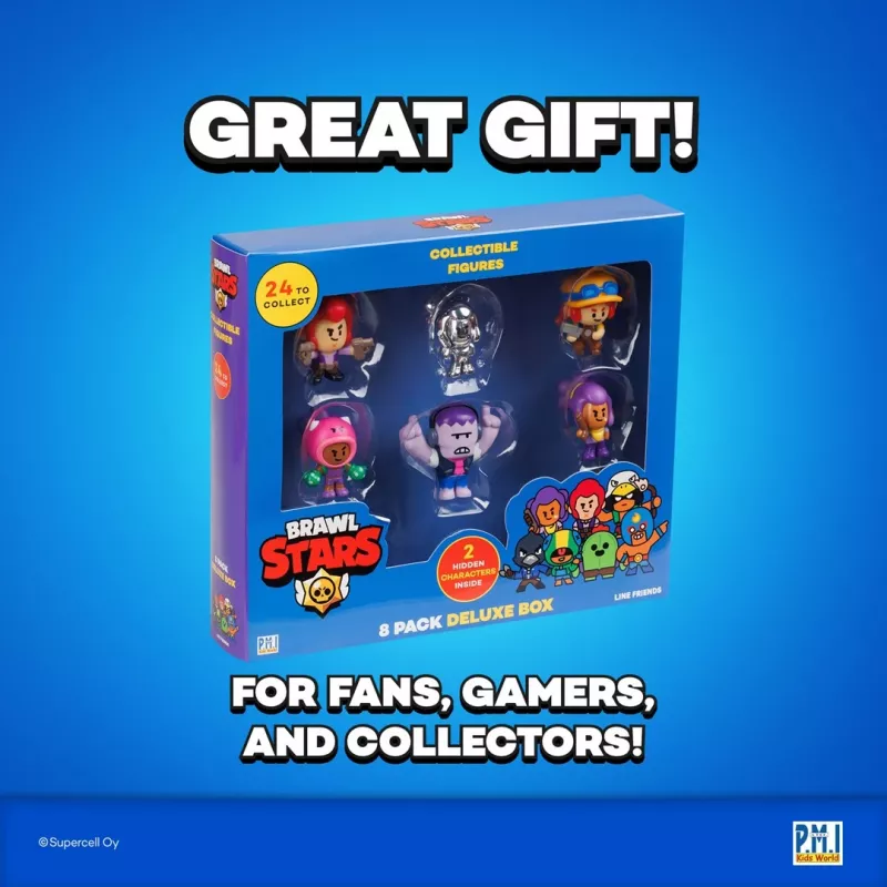 BRAWL STARS S1 FIGŪRĖLĖS - 8 VIENETŲ DELUXE DĖŽUTĖS VERSIJA C