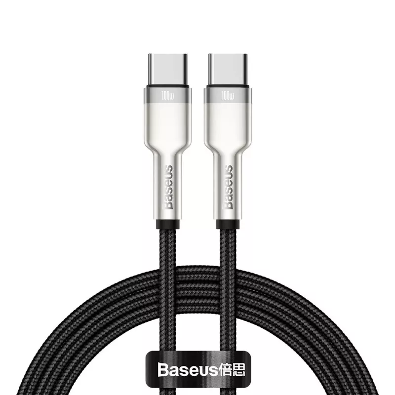 USB-C į USB-C kabelis Baseus CATJK-C01, USB 3.2 Gen 1, 1 m, juodas
