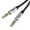 Baseus Yiven garso laidas 3,5 mm kištukas M30 1,5 m sidabrinis + juodas