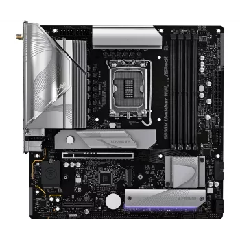 Motininė plokštė ASRock B860M LiveMixer WiFi — Intel B860, LGA 1851, micro ATX, DDR5, 4x DIMM, Wi‑Fi 6E, 2.5Gb LAN