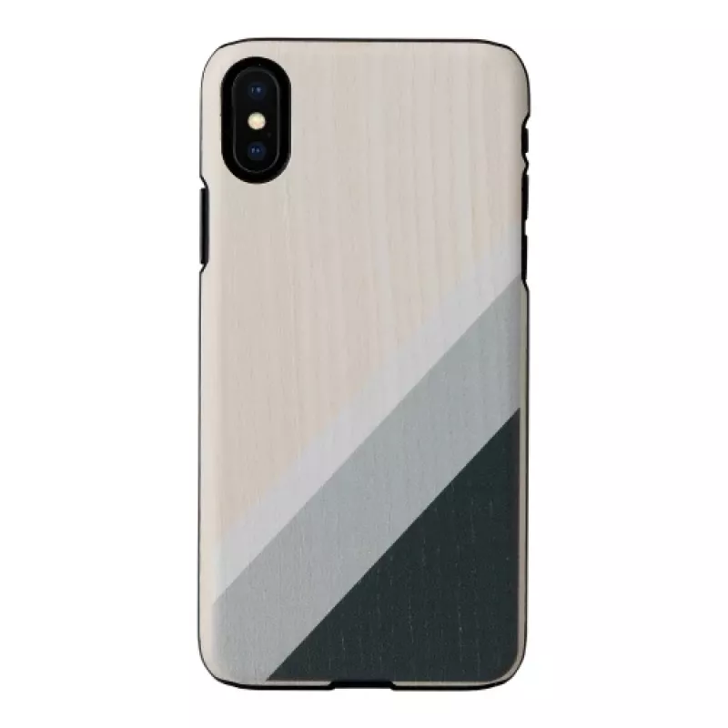 man and wood išmaniojo telefono dėklas iPhone X/XS – pilkas kostiumas, juoda