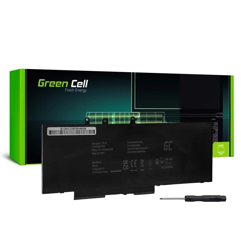 Green Cell GC-DE128V2 Laptop baterija 7.6 V 6000 MAh Dell Batteries