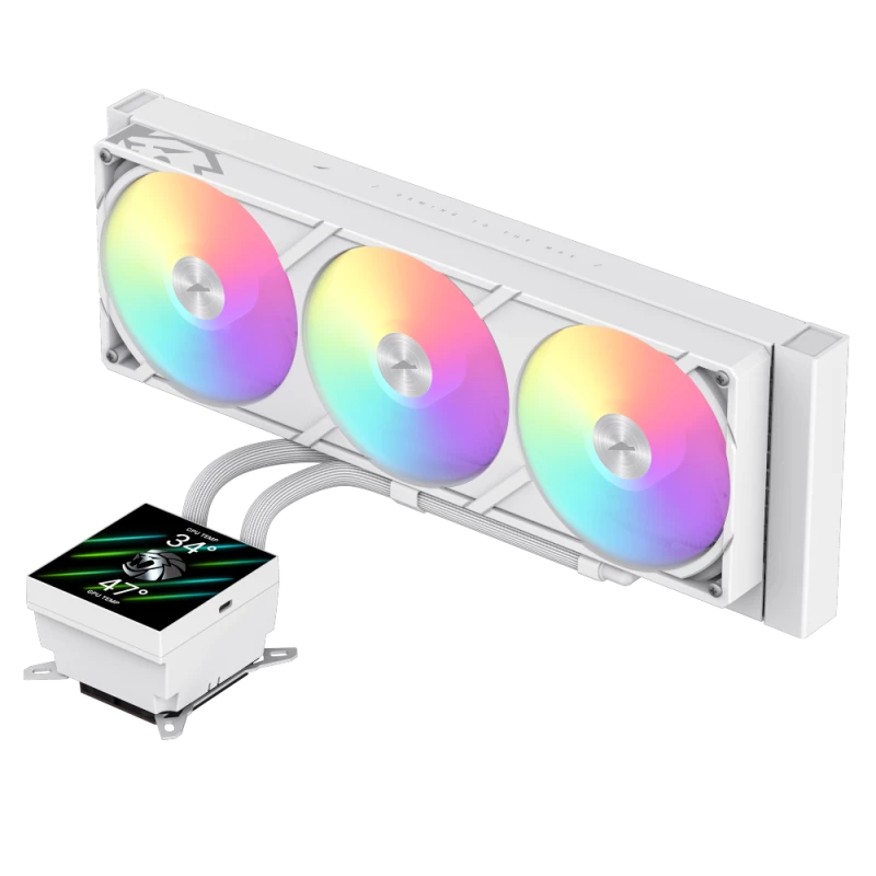 Gamemax CPU skysčio aušintuvas | GLACIER 360 LCD WH | Intel, AMD