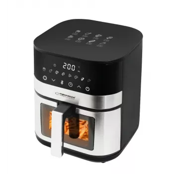 Karšto oro gruzdintuvė ESPERANZA Pesce Alla Griglia 5 L, gruzdintuvė be aliejaus, 1400 W, 8 programos, 200°C, jutiklinis valdymas