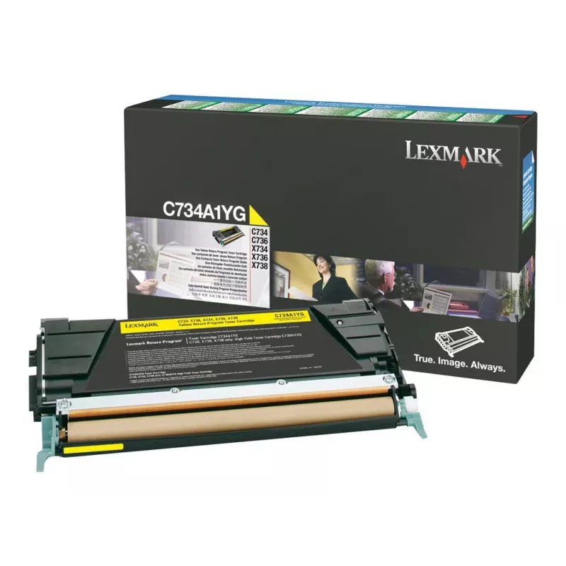Lexmark C734A1YG spausdintuvo eksploatacinė medžiaga geltona