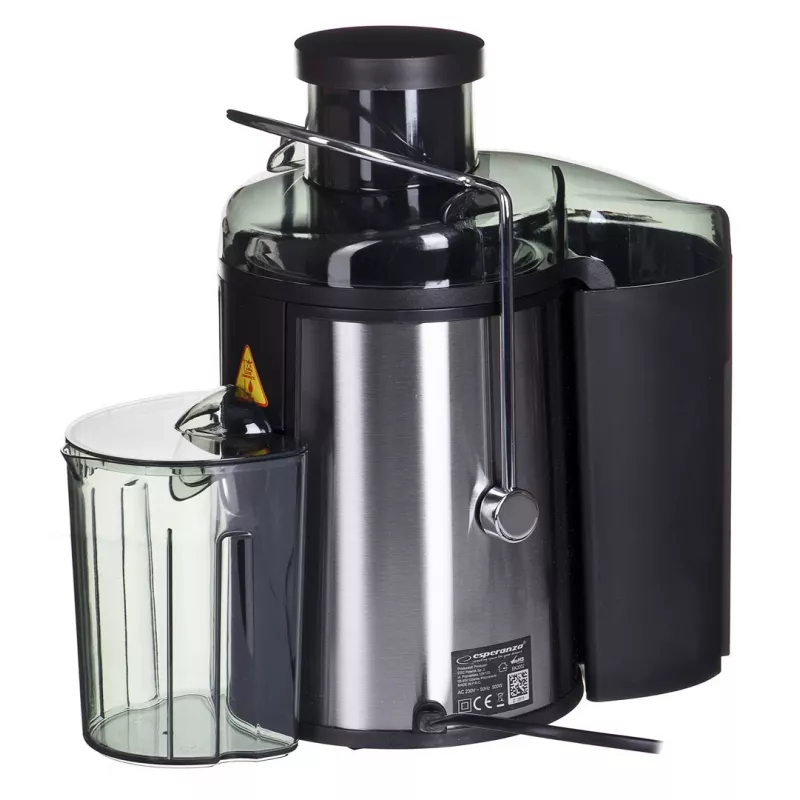 Sulčiaspaudė ESPERANZA EKJ002 - 500 W, 0,45 l sulčių talpykla, 1,5 l minkštimo dėžė, nerūdijantis plienas/juoda