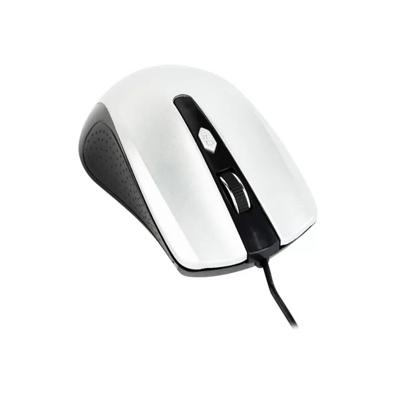 Laidinis abiem rankoms tinkamas optinė pelė GEMBIRD MUS-4B-01-BS, USB Type-A, 1200 DPI, 4 mygtukai, juoda/sidabrinė