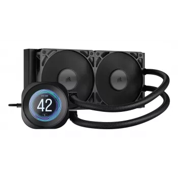 Viską viename skysčio aušintuvas Corsair Nautilus 240 RS LCD 12 cm juodas
