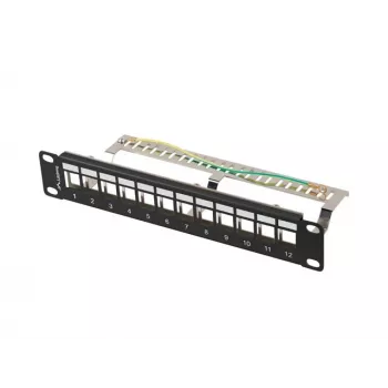 Komutacinis skydelis LANBERG PPKS-9212-B 12 prievadų 1U 10 colių FTP