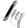 Telefono stovas SODI SIM-300 sidabrinis MagSafe — stalinis laikiklis MagSafe suderinamiems iPhone