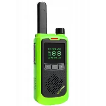 Nešiojamasis dvipusis radijas Baofeng BF-T17 žalias — 16 kanalų, 5 W, 400–470 MHz, 1500 mAh baterija