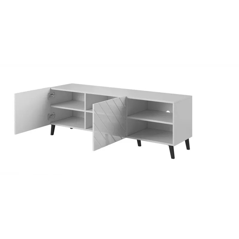 RTV spintelė ABETO 150x42x52 baltas/baltas blizgus