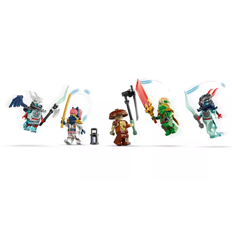 LEGO NINJAGO rinkinys 71845 Lloyd’s Jet Mech — 1112 detalių, 5 minifigūrėlės, judinami sparnai, aukštis 240 mm