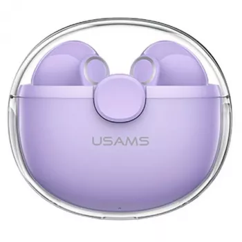 (purple, Bluetooth Headphone 5.1) USAMS Bluetooth Headphone 5.1 belaidės TWS ausinės su lietimui jautriu valdymu, vandeniui atsparios sportinės ausinės su triukšmo slopinimu