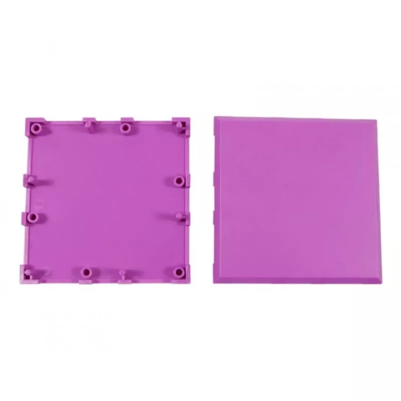 ALLNET Brick'R'knowledge plastikinis korpusas 2x2 violetinis viršus ir apačia, 10 vnt. pakuotėje