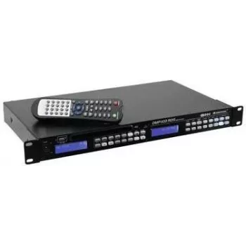 Grotuvas Omnitronic DMP-103RDS Stereo USB SD — stereofoninis atkūrimas, USB ir SD kortelių palaikymas, RDS FM imtuvas