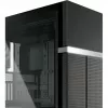 VK02 Lite, Tower-Enclosure juoda, grūdintas stiklas