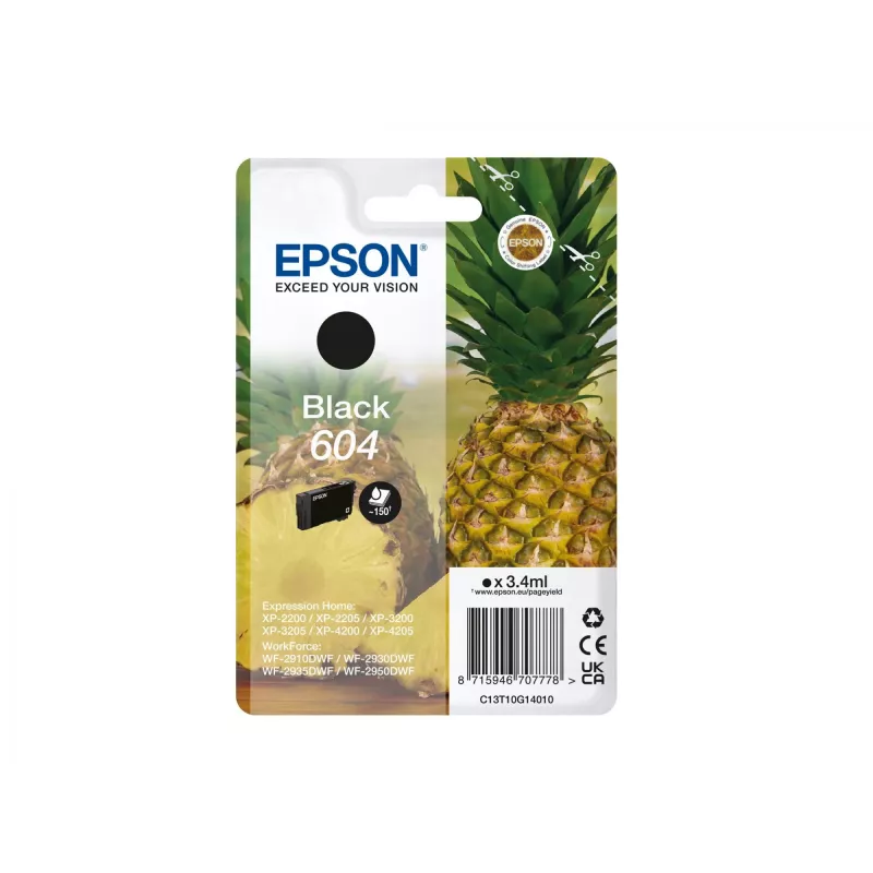 Epson 604 rašalo kasetė 1 vnt. Originali standartinio našumo juoda
