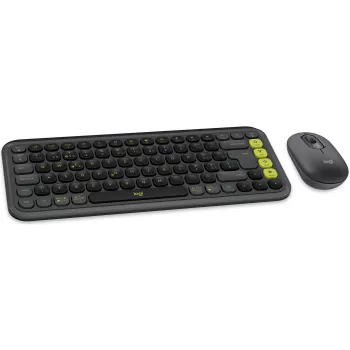 Logitech POP ICON COMBO Swiss, Grafit/Žalia, Bluetooth, Swiss, 920-013275