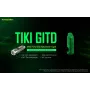 Raktų pakabuko žibintuvėlis Nitecore TIKI GITD pilkas — USB įkraunamas, 1 lm, 55 mm, 12 g, IP66