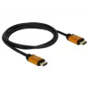 HDMI kabelis DeLOCK 85728 1,5 m Type A juodas auksinis