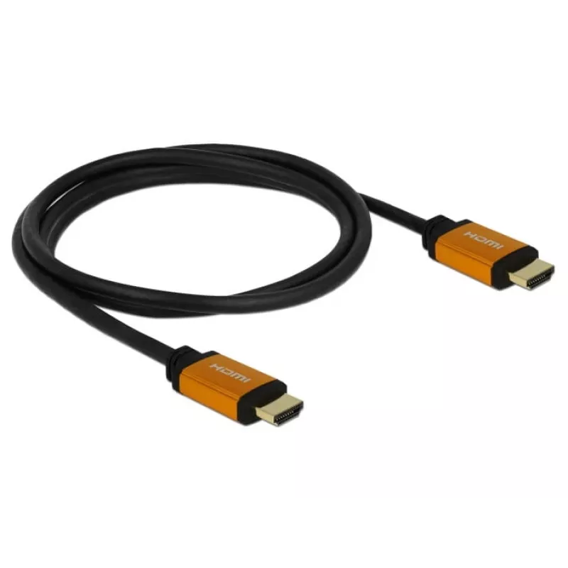 HDMI kabelis DeLOCK 85728 1,5 m Type A juodas auksinis