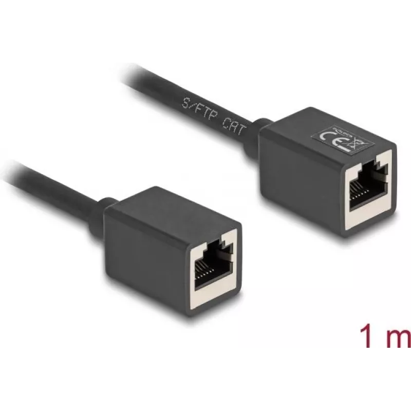 Tinklo kabelis DeLOCK 90325 RJ-45 Cat6a 1 m Juodas