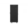LANBERG FF01-6627-12BL laisvai pastatoma spinta 19 colių 27U 600x600 mm stiklinėmis durelėmis, 800 kg talpa