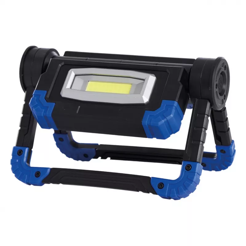 Darbo šviestuvas RealPower 463617 prožektorius, LED 10 W, 2 lemputės, baterija AA, IPX2, juodas