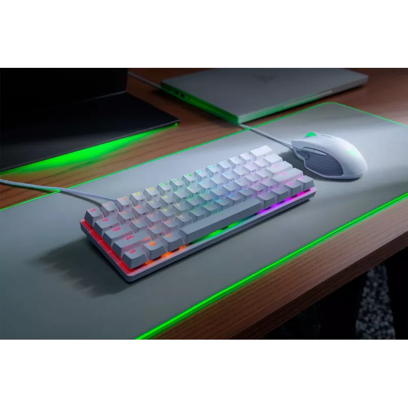 Mechaninė žaidimų klaviatūra Razer Huntsman Mini 60% White USB QWERTY US International optiniai mygtukai