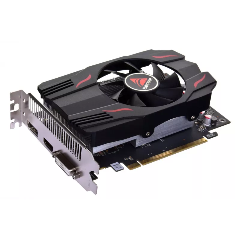 Vaizdo plokštė BIOSTAR Radeon RX 550 4 GB GDDR5, 1100 MHz GPU, 6000 MHz atmintis, 128 bitų, PCIe 3.0, vienas ventiliatorius