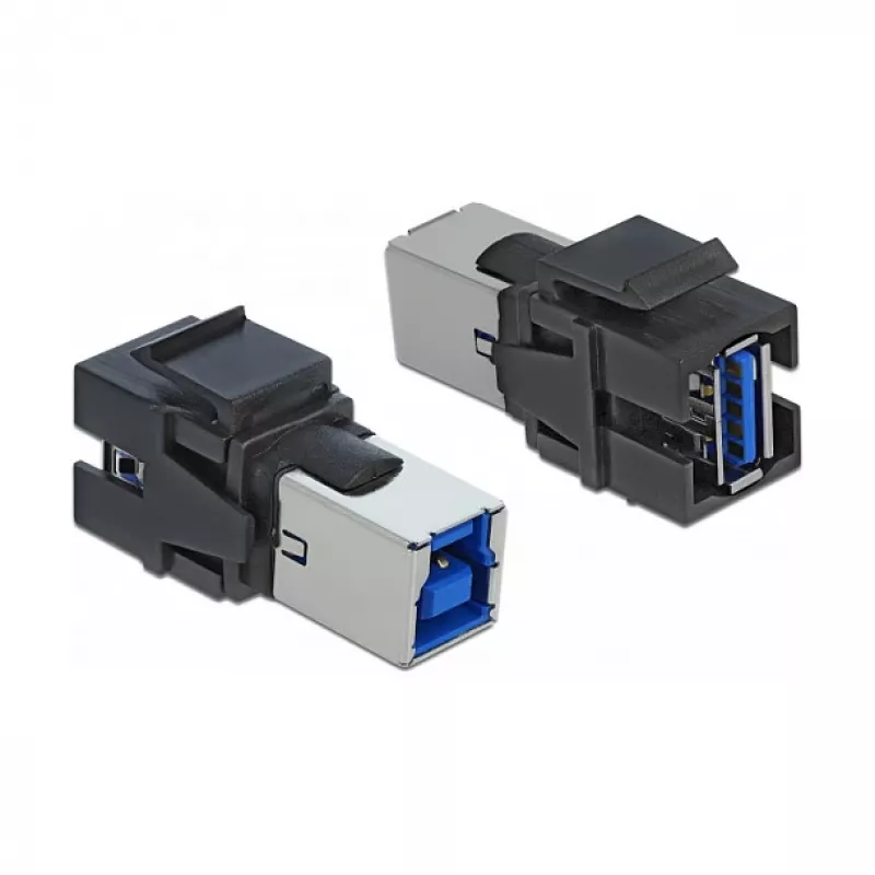 Keystone modulis DeLOCK 86395 plokščias juodas USB A