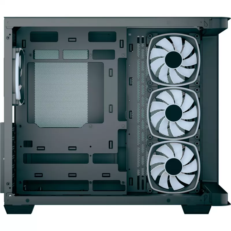 Tower PC Case AEROCOOL P500C EVO-G-BK-v1 su 2 grūdinto stiklo plokštėmis, juodas