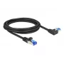 DELOCK RJ45 Cat.6A S/FTP tinklo kabelis, 2 m, juodas