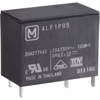 Panasonic plokštinė relė 12 V/DC 25 A 1 normaliai atviras kontaktas ALF1P12 1 vnt. (ALF1P12)