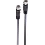 shiverpeaks ®-BASIC-S--Palydovinio ryšio kabelis, F kištukas - F kištukas, 100% ekranuotas, centrinis kaištis, > 100 dB, juodas, 1,5m (BS80092-128S)