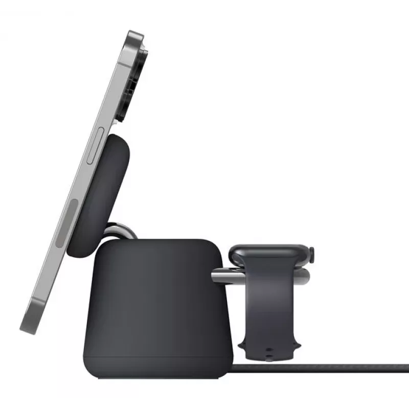 Belaidis įkroviklis Belkin WIZ027VFH36 2 viename magnetinis Qi2 15W, skirtas iPhone ir Apple Watch