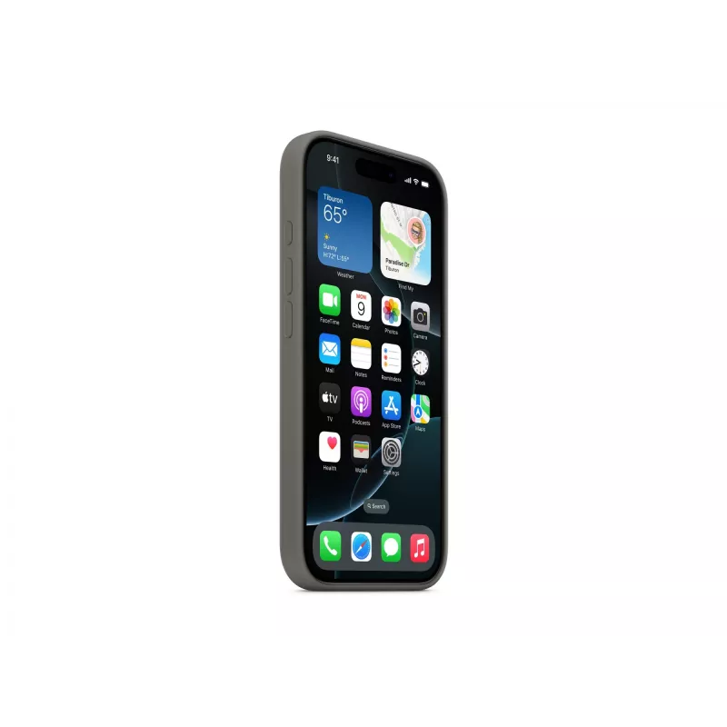 Apple iPhone 16 Pro silikoninis dėklas su MagSafe - Stone Gray