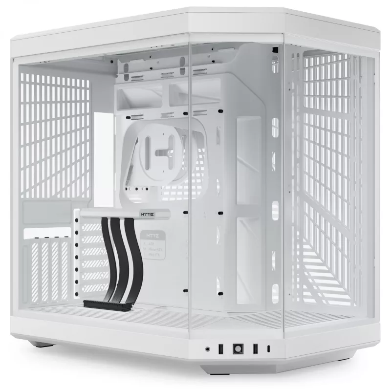 PC korpusas HYTE Y70 Midi Tower baltas – palaiko EATX, GPU iki 42,2 cm, CPU aušintuvo aukštis 18 cm