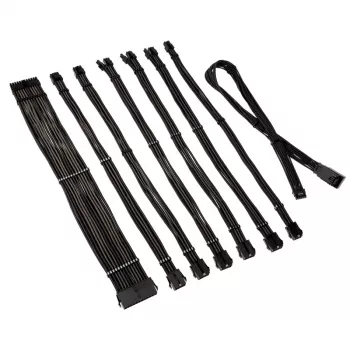 Kabelio prailginimo rinkinys Kolink Core Pro 12V 2x6-pin Type 1 – Jet Juoda/Gunmetal