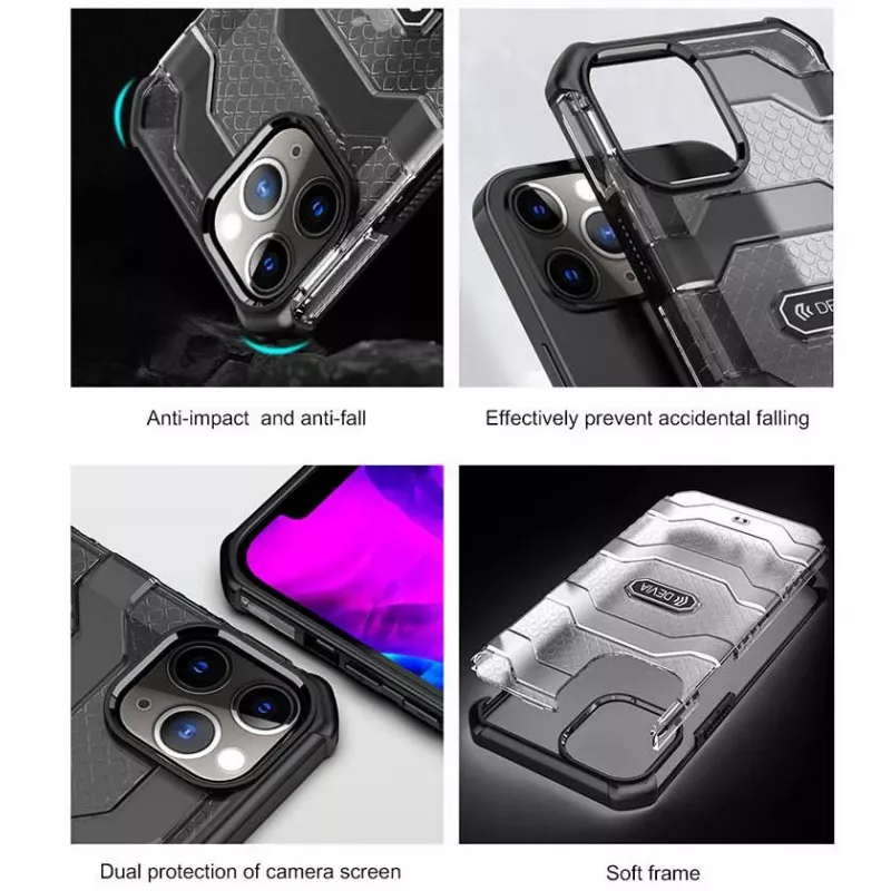 Apsauginis smūgiams atsparus dėklas Devia Vanguard, skirtas iPhone 12 mini, žalias