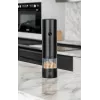 Druskos malūnėlis PROMIS MP34, keraminis peiliukas, reguliuojamas malimo stambumas, 180 mm, juoda, USB