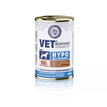 VET RESPONSE Hypoallergenic Duck - šlapias šunų maistas - 400g