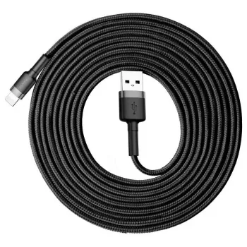 Baseus Cafule USB Lightning kabelis 2A 3m (juoda+pilka)