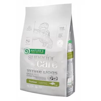 Sausas šunų maistas nature’s protection Superior Care White Dogs Be grūdų Junior Small 1,5 kg — Žuvis, Baltymai 26 %, Riebalai 15 %