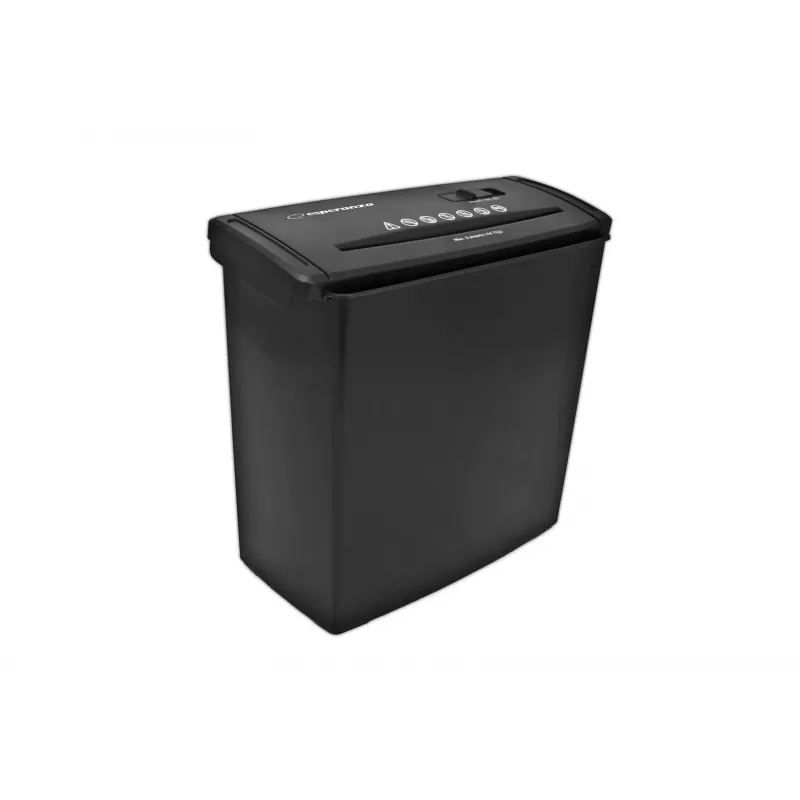 Esperanza EN101 popieriaus smulkintuvas Juostinis smulkinimas 22 cm Juoda