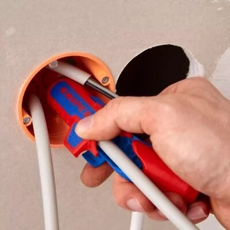 Izoliacijos nuėmimo įrankis Knipex ErgoStrip PV 16 95 03 fotovoltiniams kabeliams, reguliuojamas stabdiklis, ergonomiška rankena