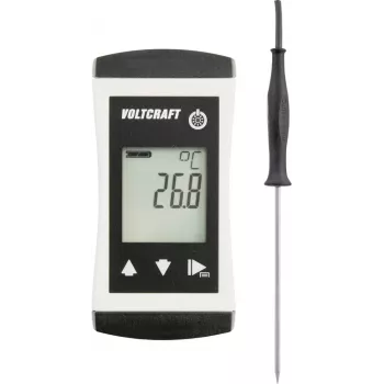 VOLTCRAFT PTM 100 + TPT-202 temperatūros matavimo prietaisas -200 – 450 °C zondo tipas Pt1000 IP65