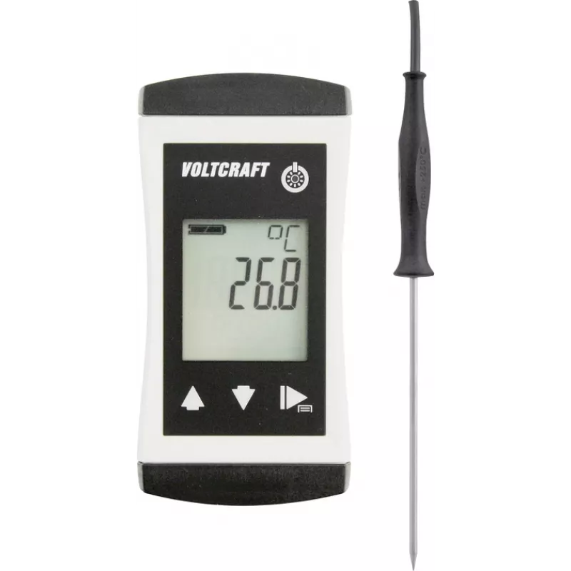VOLTCRAFT PTM 100 + TPT-202 temperatūros matavimo prietaisas -200 – 450 °C zondo tipas Pt1000 IP65